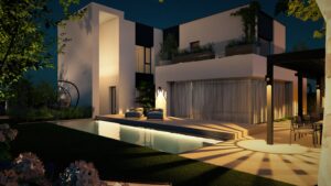 Zahrada nebo terasa musí sloužit celoročně, ale také ve dne i v noci. Vyhřívání a osvětlení s připojením na chytrou domácnost je standardem.